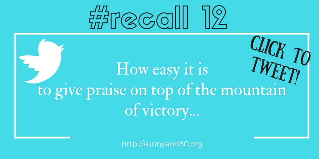 #recall12 July tweet 1